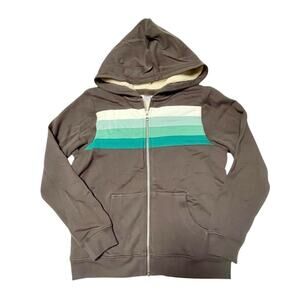 Hanna Andersson Faux Shearling Hoodie Sweatshirt Size 10